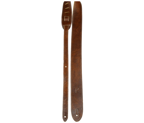 Perri's 2" SOFT ITALIAN LTHR CHESTNUT GUITAR STRAP