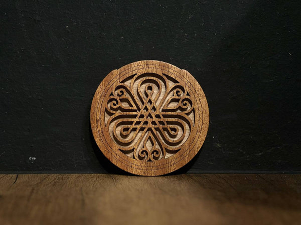 Sound Hole Cover Brown Design 7