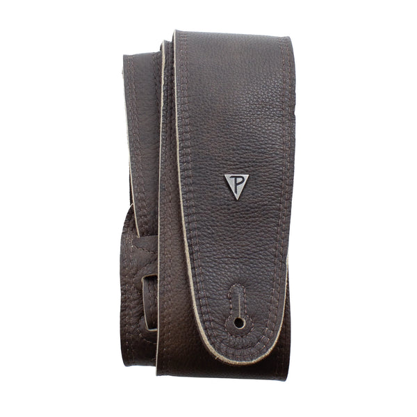 Perri's Grey Padded Leather Guitar Strap