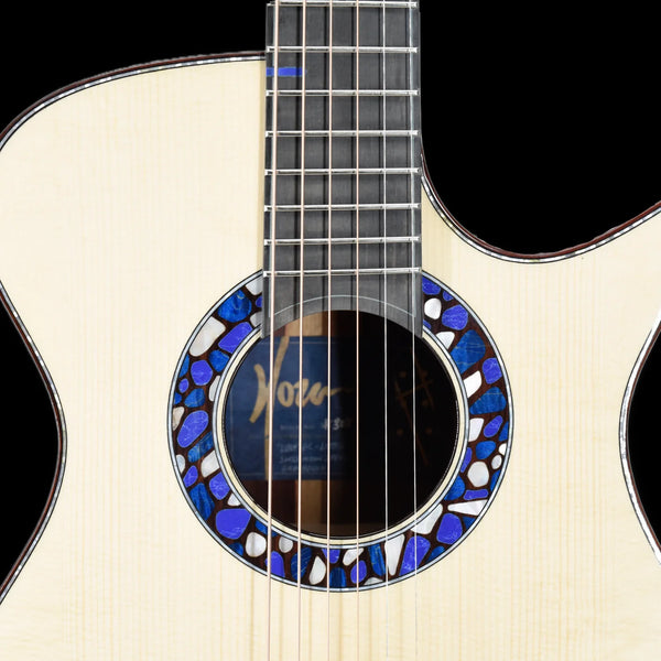 Hozen Guitars Blue Label Vera OO Swiss Moon Spruce Mexican Granadillo Fan Fret - #308|24100308VESRCSB4SJZF