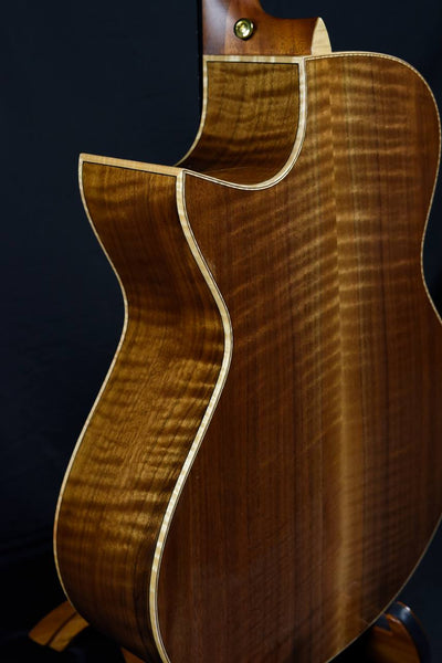 Hozen Guitars Blue Label | MJ Torrefied Red Cedar Flamed Walnut  | #163 | SIFWCSB4CWJ
