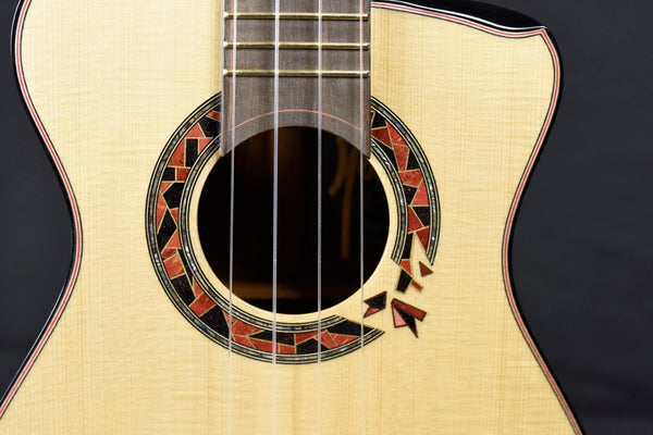 Hozen Guitars Green Label | Tenor German Spruce Mexican Cocobolo | UTCOVSB2G