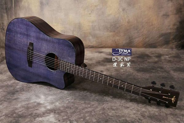 Tyma D-3C NP Solid Top Guitar