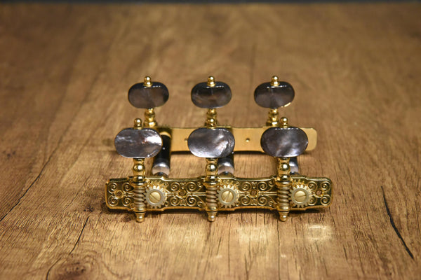 GOTOH 510 Classical Gold Finish Black Mother of Pearl Knobs
