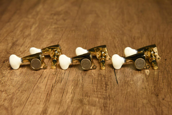 Gotoh SGS 510z Gold Finish White Knobs