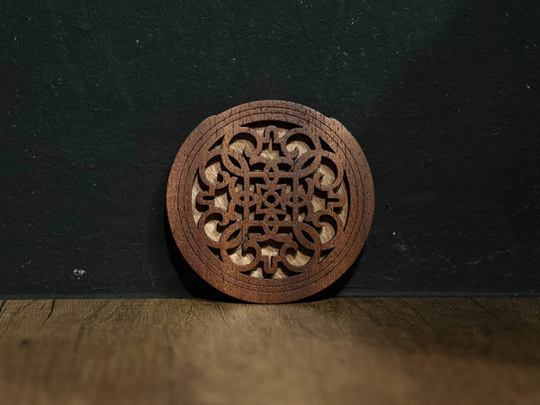 Sound Hole Cover Brown Design 5